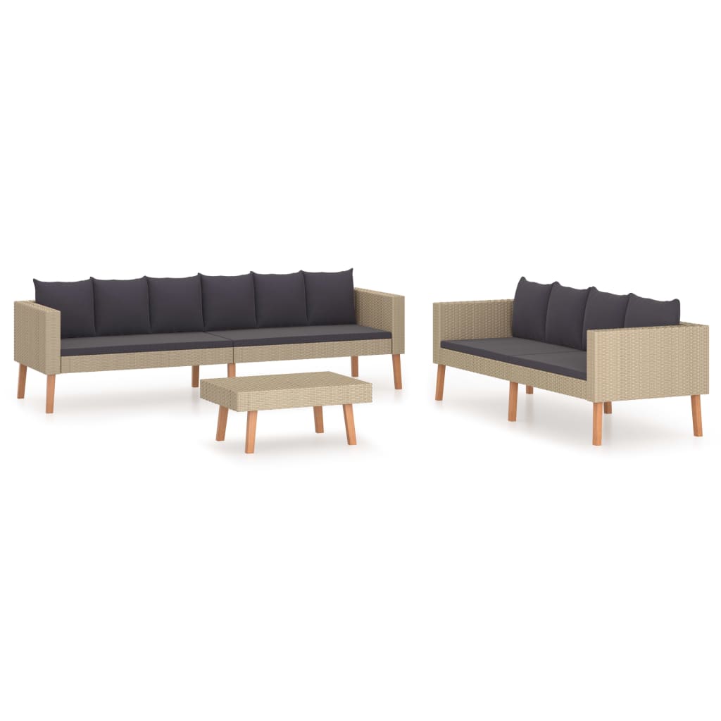 Garden Furniture Set Beige, Anthracite