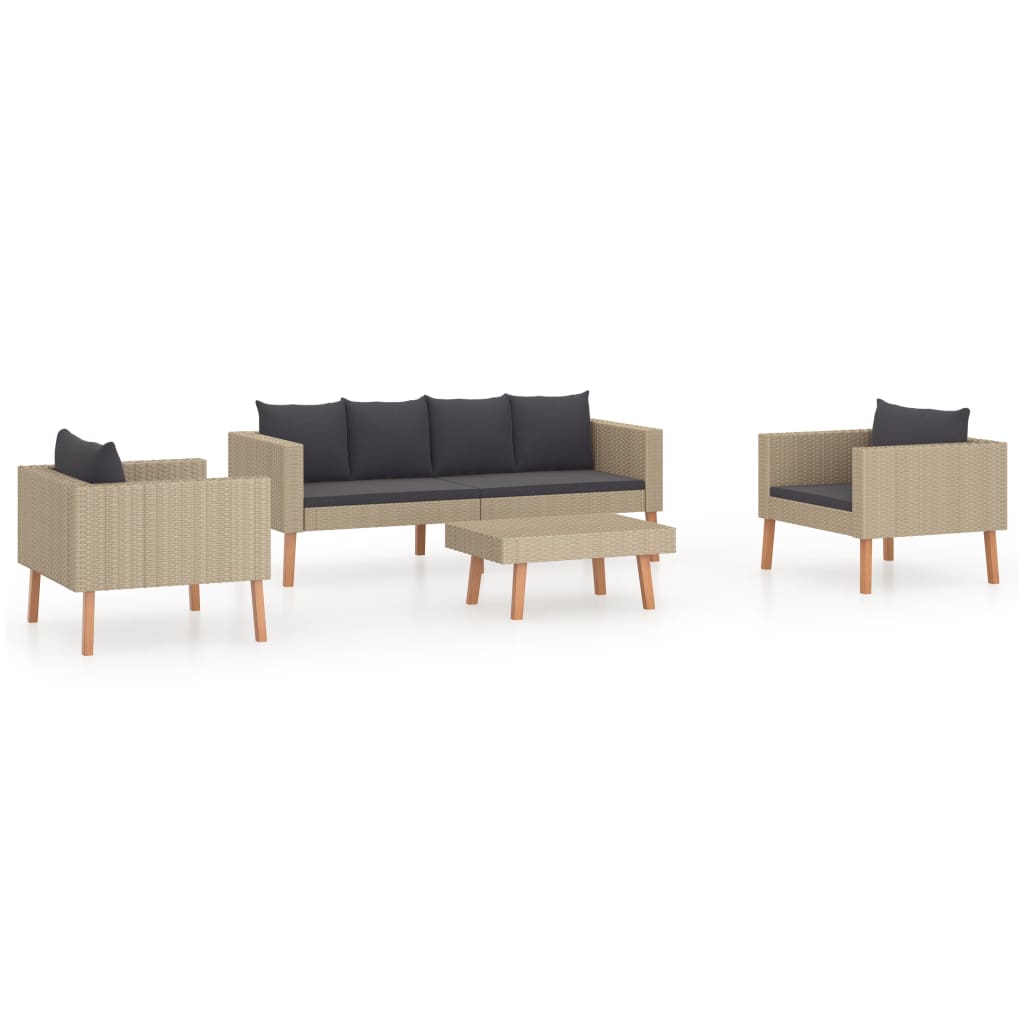 Garden Furniture Set Beige
