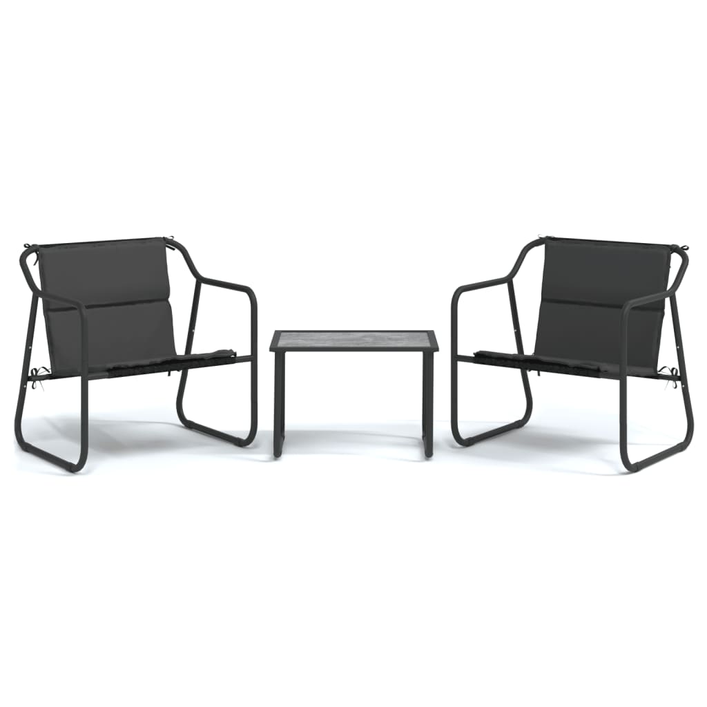 Garden Lounge Set Anthracite Powder-Coated Steel Standard Durable