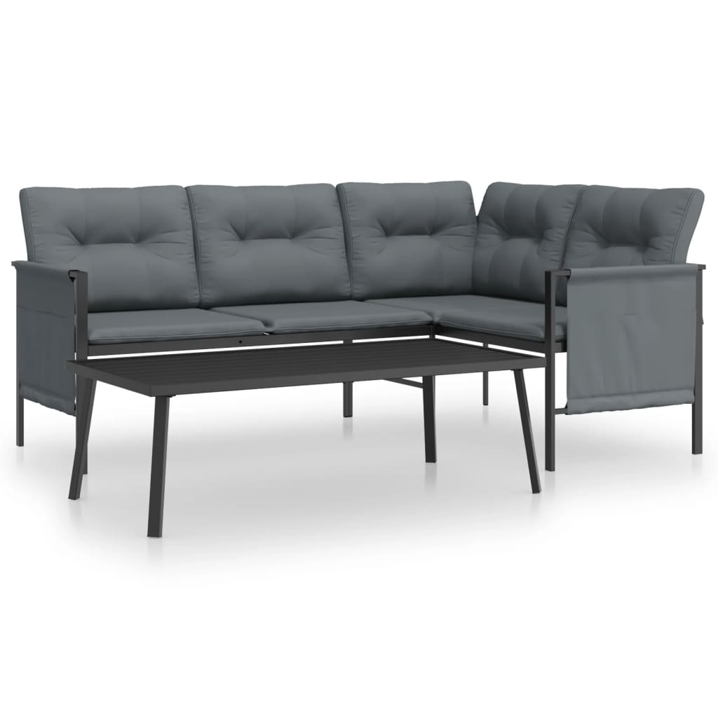Garden Lounge Set Anthracite Steel
