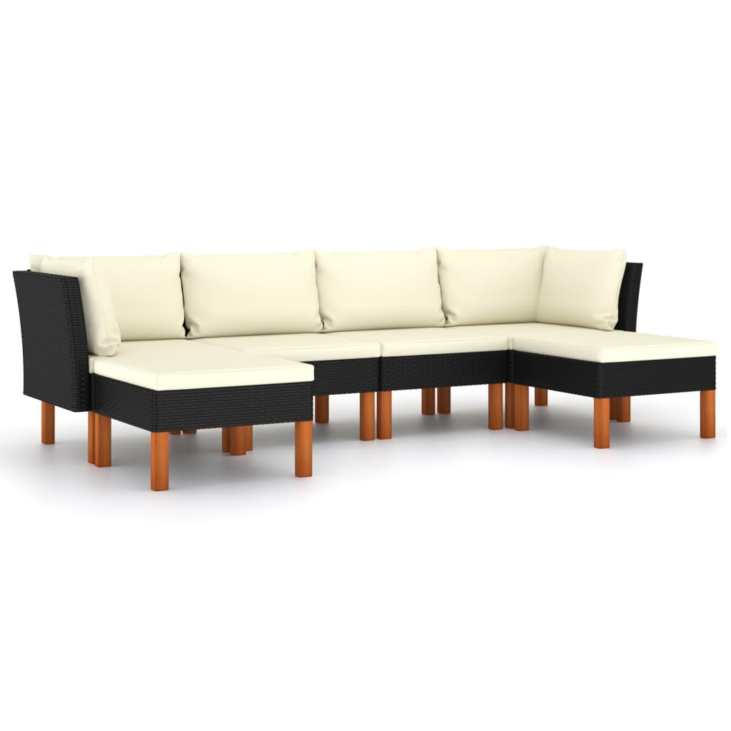 Garden Lounge Set Black