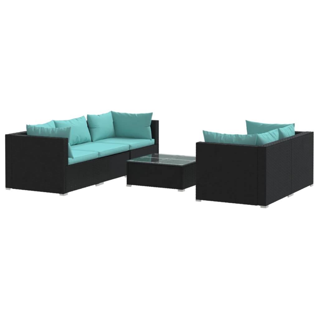Garden Lounge Set Black