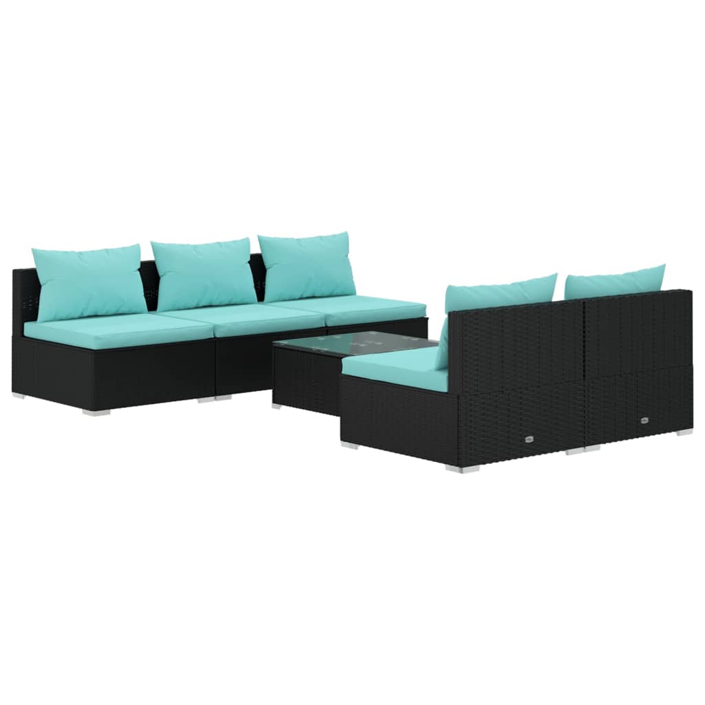 Garden Lounge Set Black