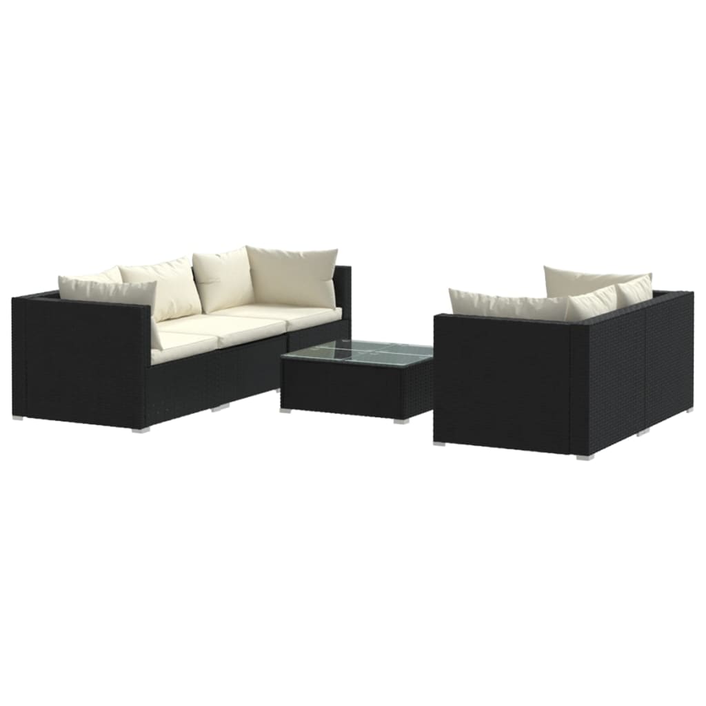 Garden Lounge Set Black