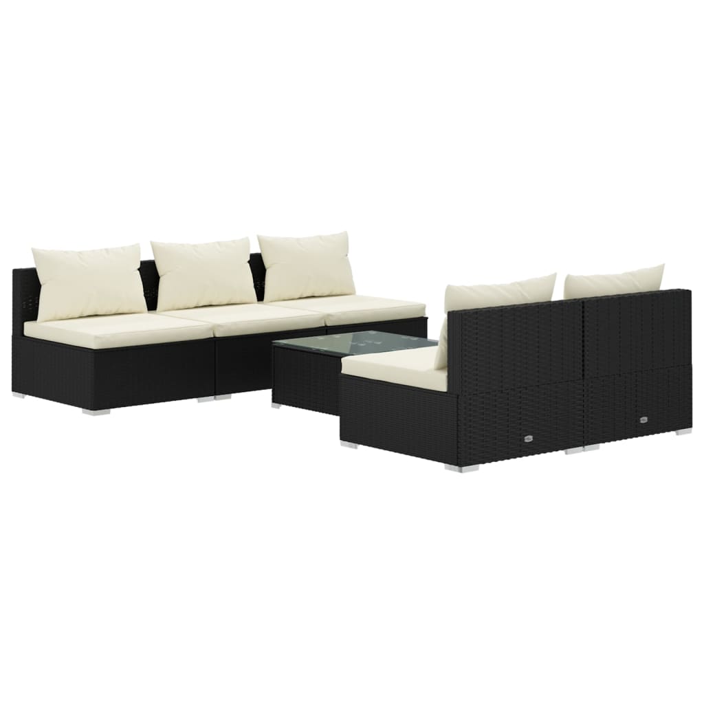 Garden Lounge Set Black