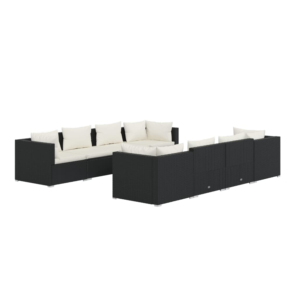 Garden Lounge Set Black