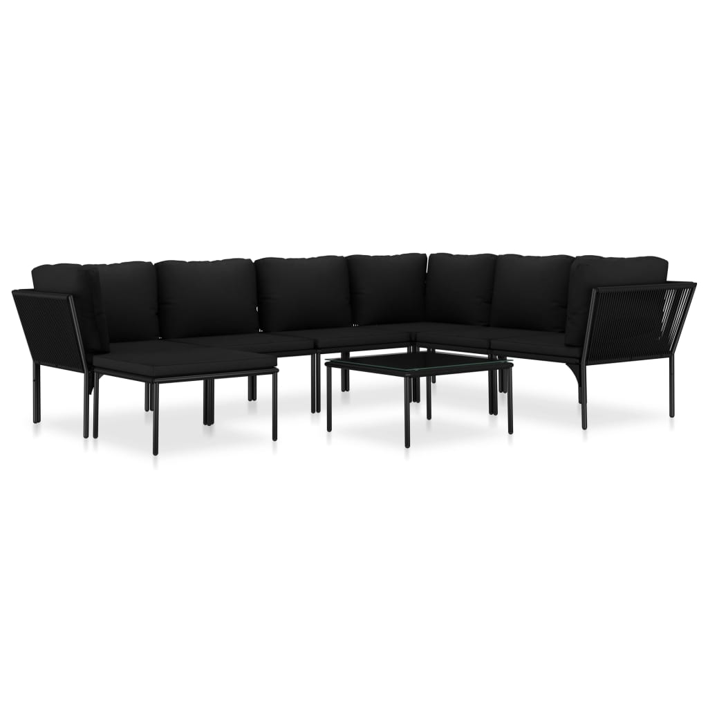 Garden Lounge Set Black and Anthracite