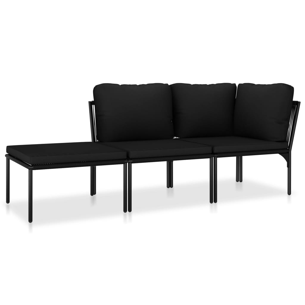 Garden Lounge Set Black and Anthracite
