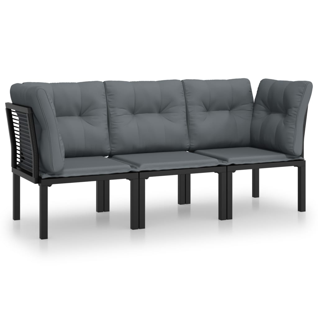 Garden Lounge Set Black and Grey