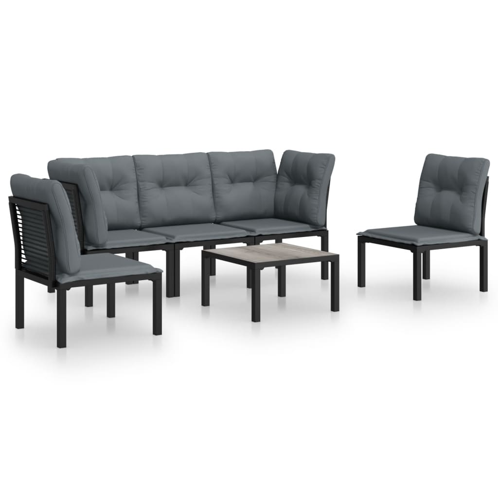 Garden Lounge Set Black and Grey
