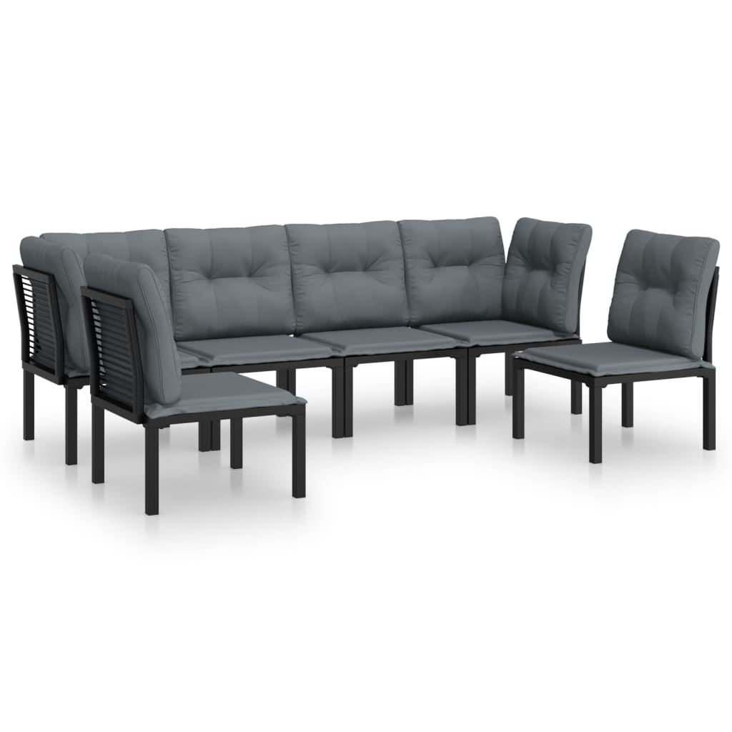 Garden Lounge Set Black and Grey