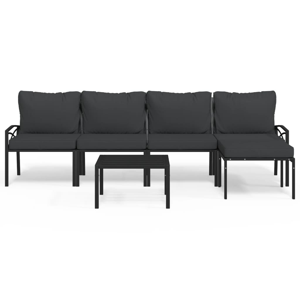 Garden Lounge Set Black, Grey