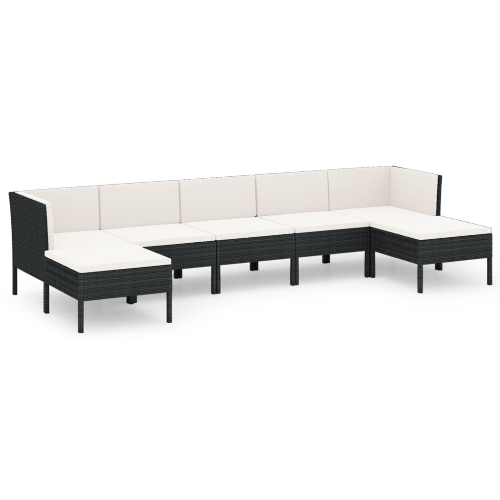 Garden Lounge Set Black