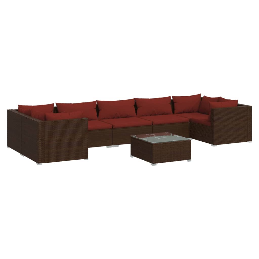 Garden Lounge Set Brown
