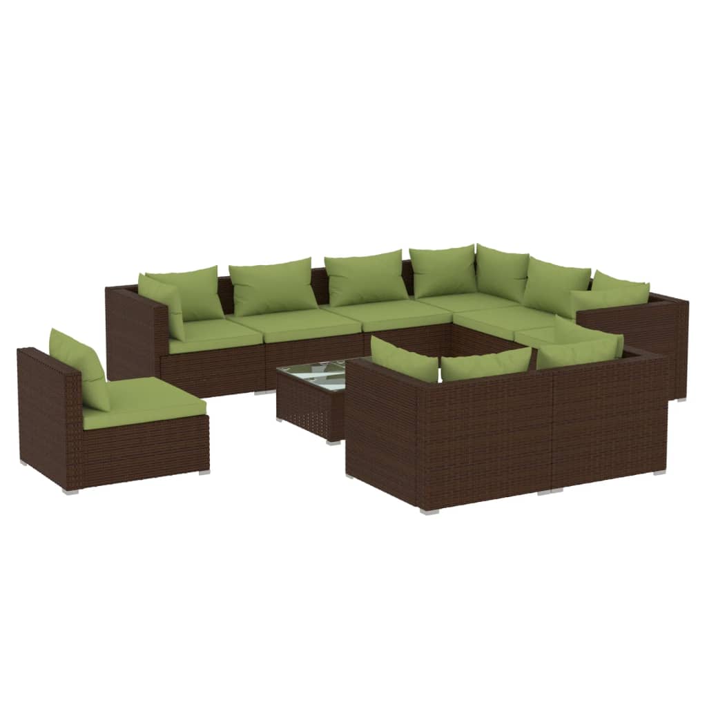 Garden Lounge Set Brown