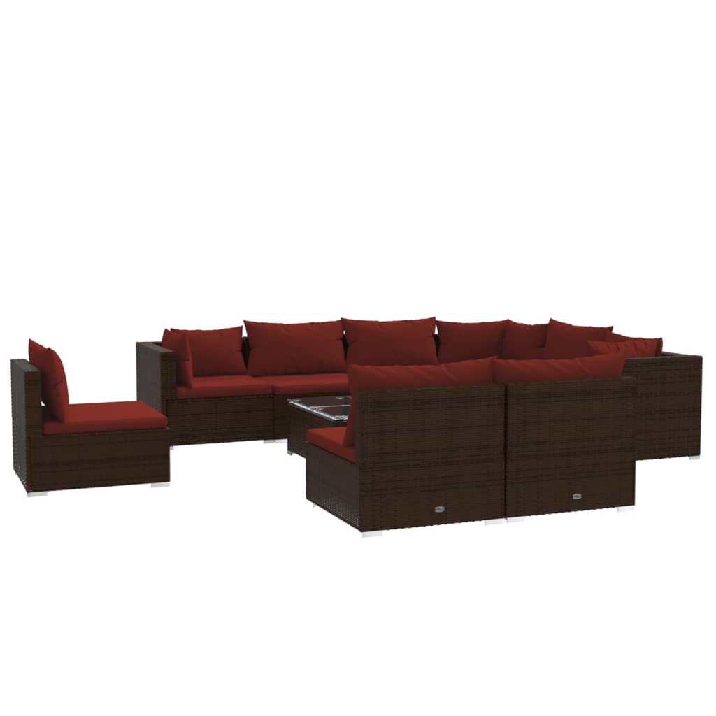 Garden Lounge Set Brown