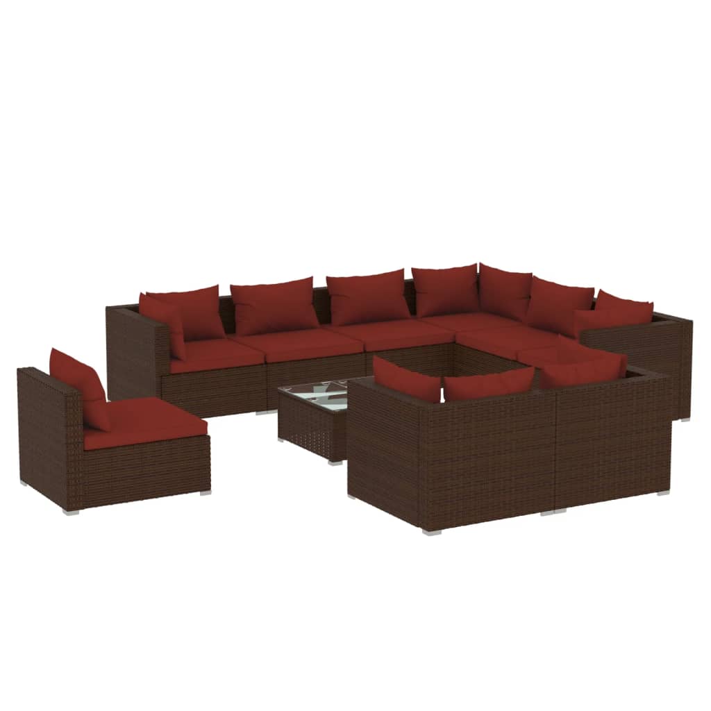 Garden Lounge Set Brown