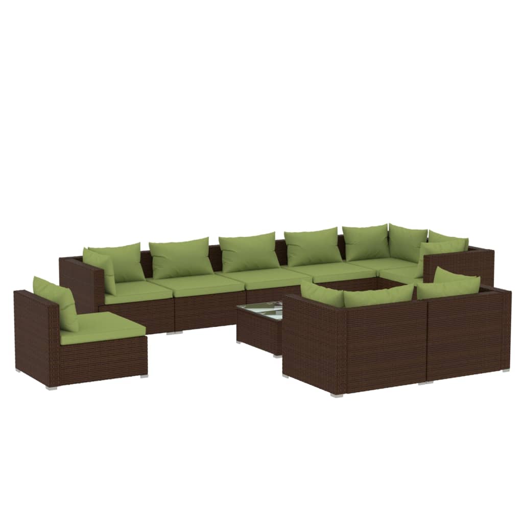 Garden Lounge Set Brown