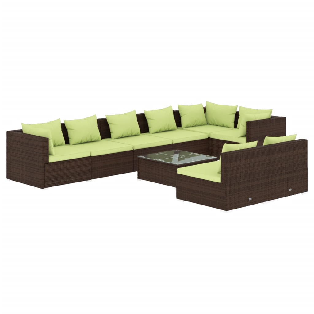Garden Lounge Set Brown