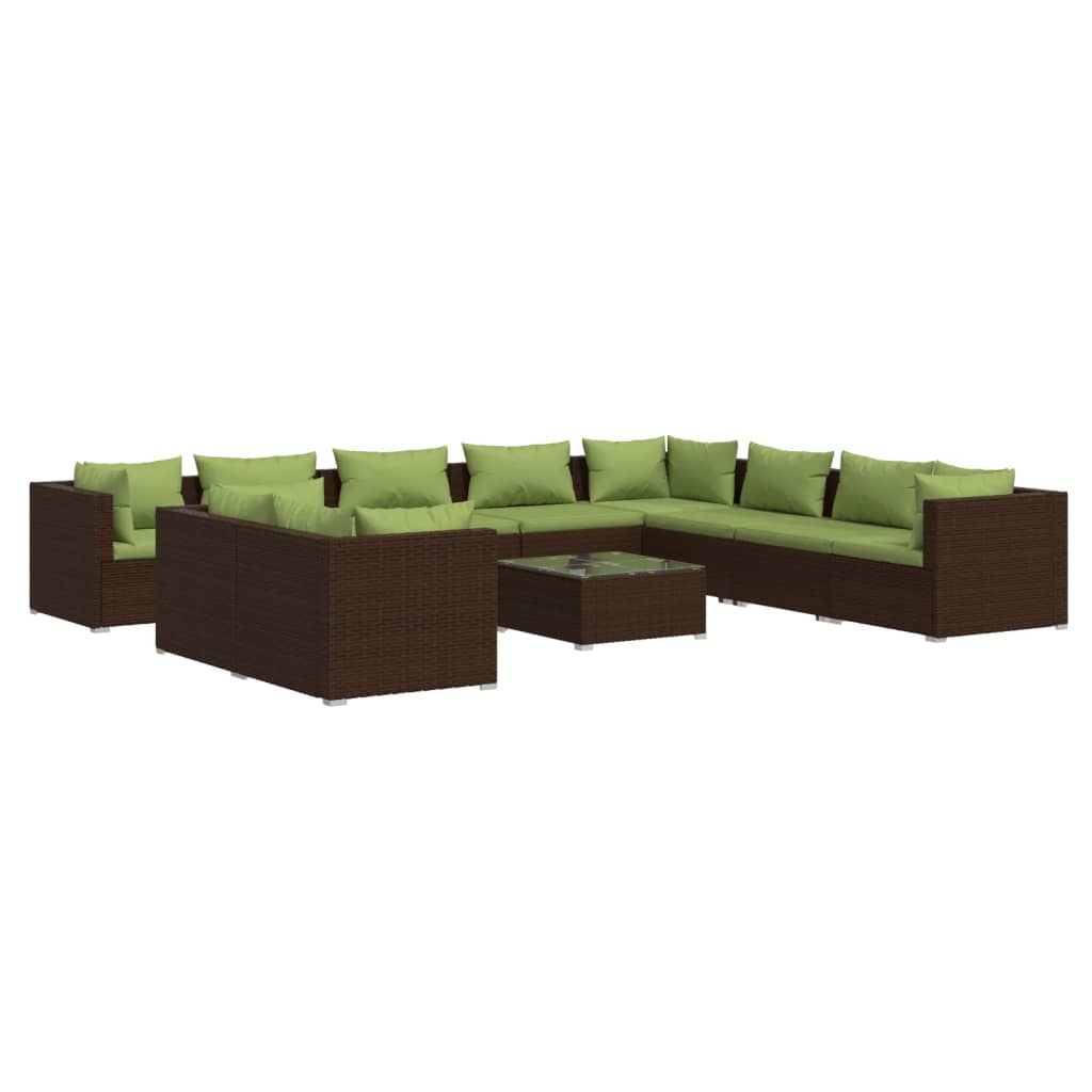 Garden Lounge Set Brown