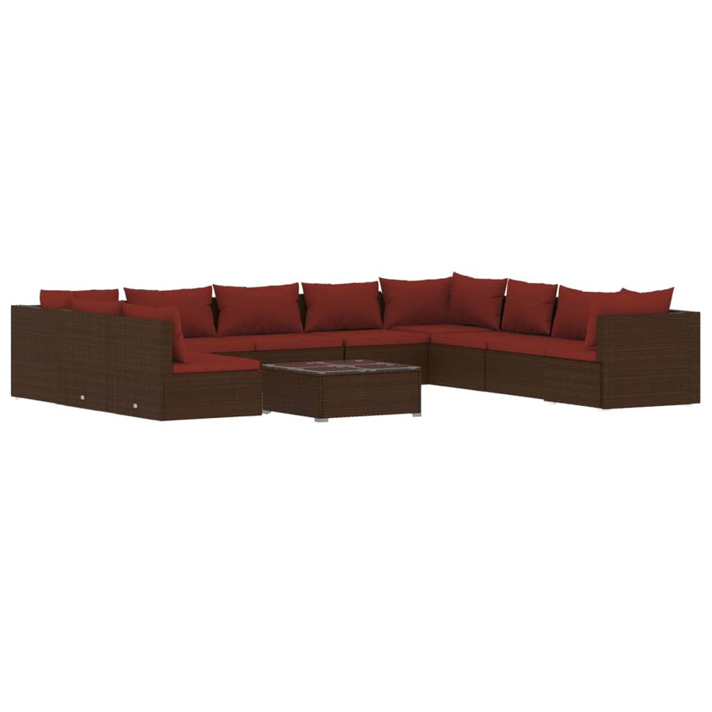 Garden Lounge Set Brown