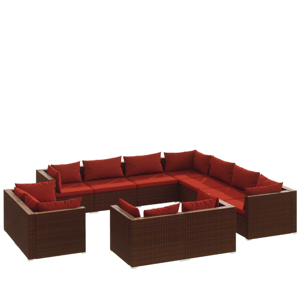 Garden Lounge Set Brown