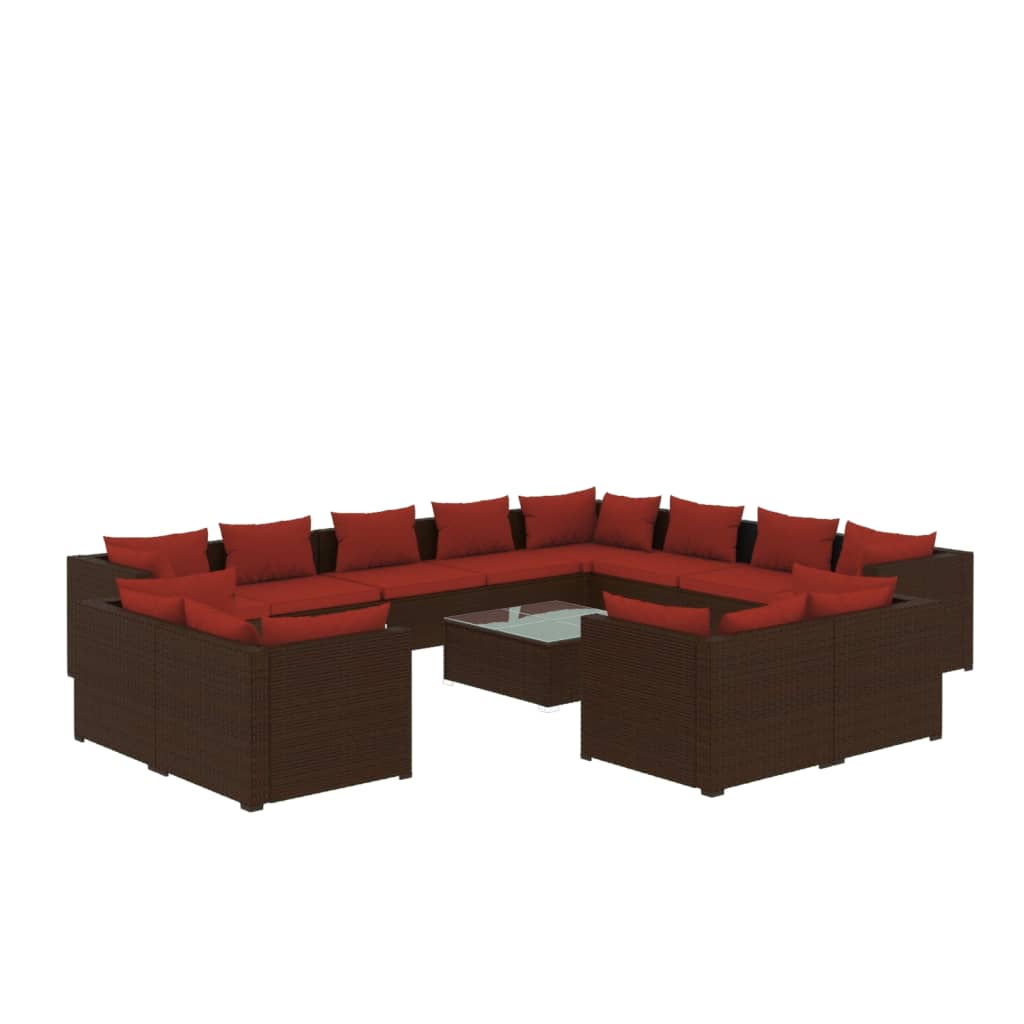 Garden Lounge Set Brown
