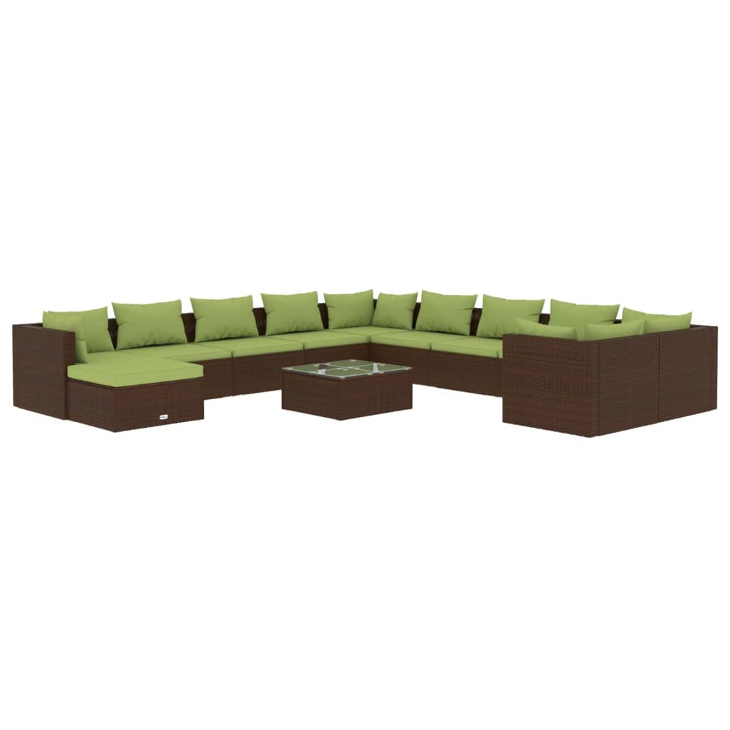 Garden Lounge Set Brown