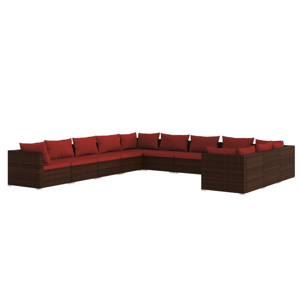 Garden Lounge Set Brown