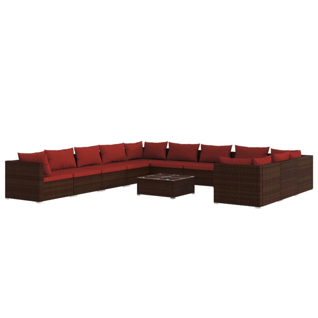 Garden Lounge Set Brown