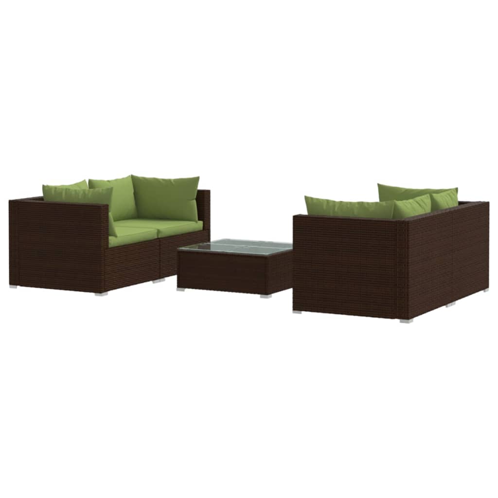 Garden Lounge Set Brown
