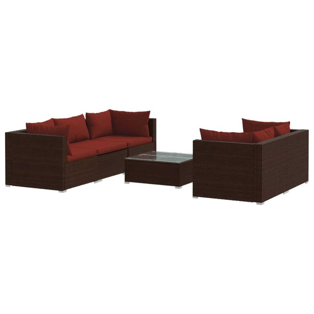 Garden Lounge Set Brown