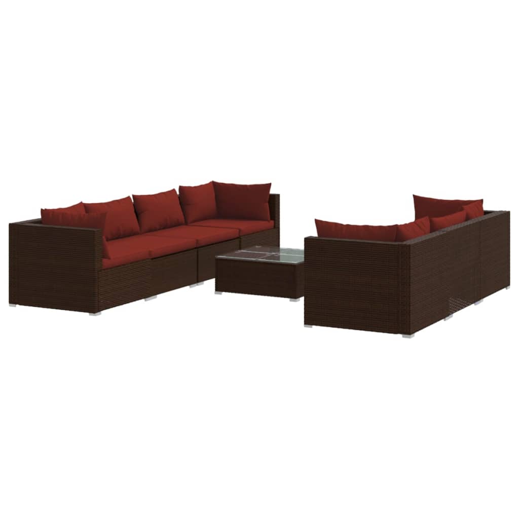 Garden Lounge Set Brown