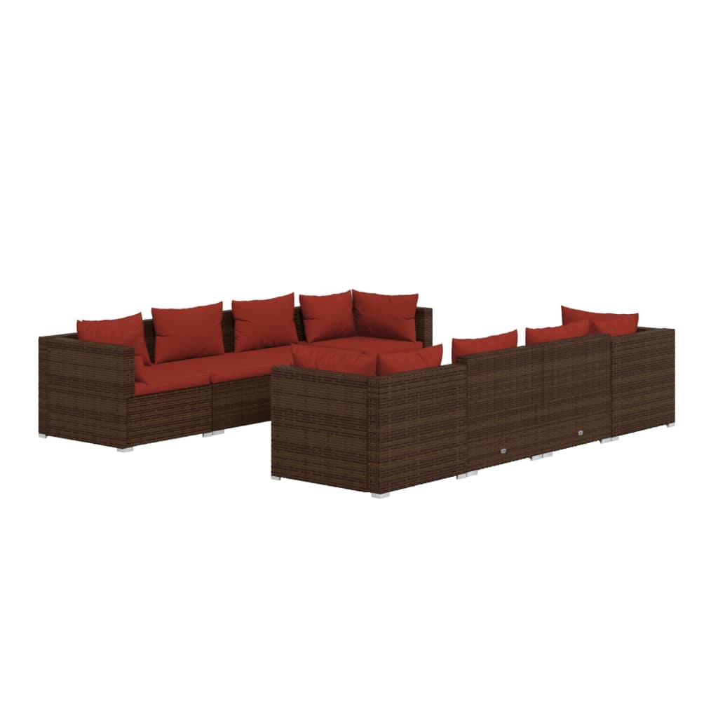 Garden Lounge Set Brown