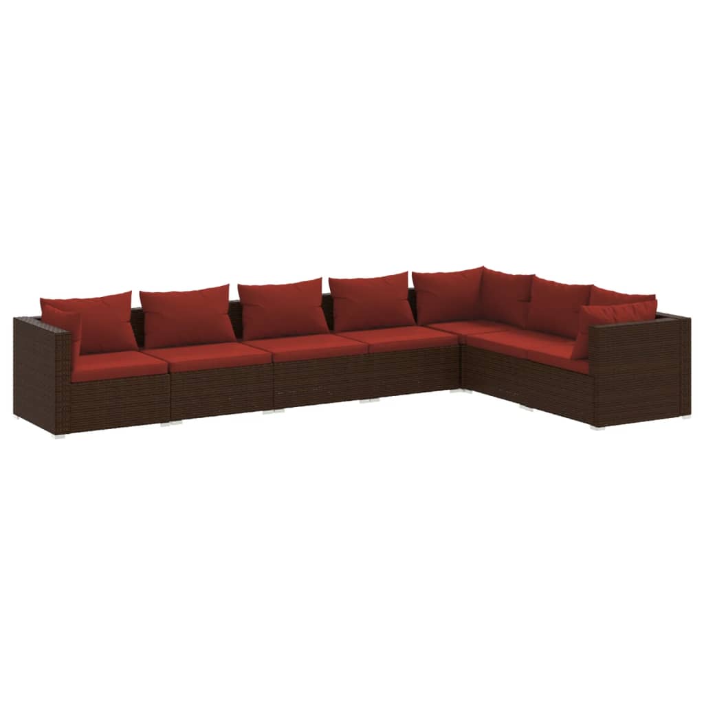 Garden Lounge Set Brown