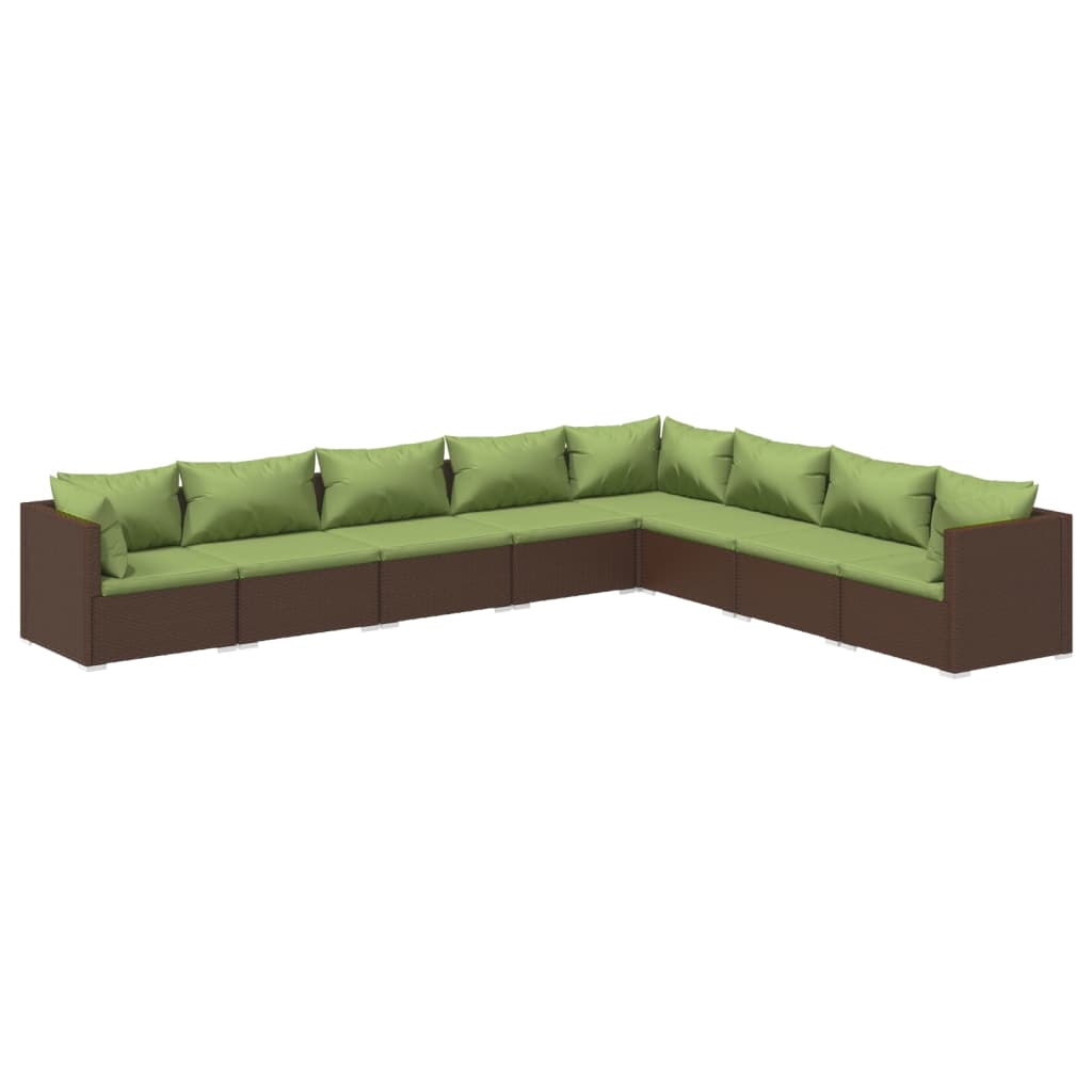 Garden Lounge Set Brown and Green