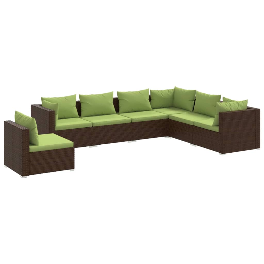 Garden Lounge Set Brown and Green