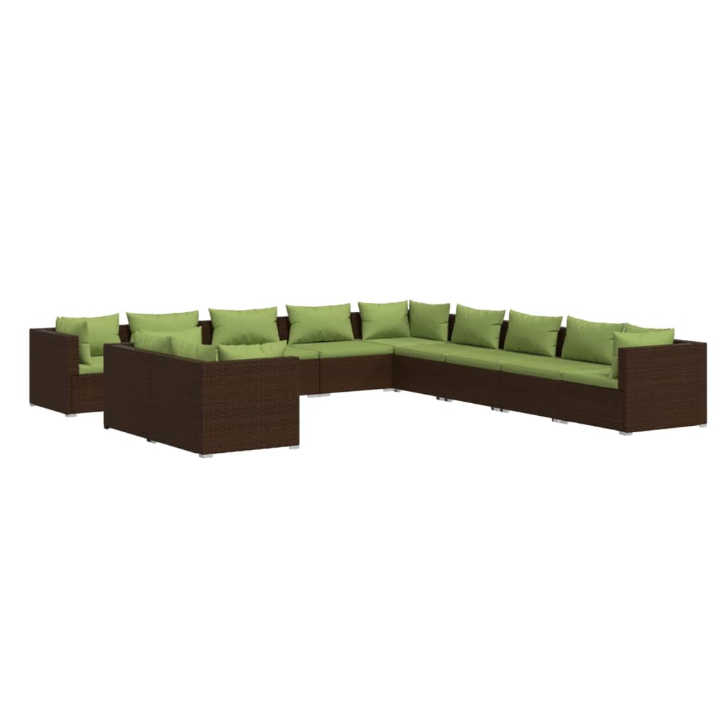 Garden Lounge Set Brown and green