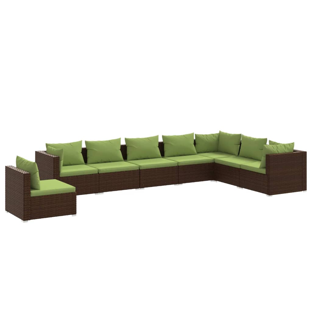 Garden Lounge Set Brown and Green