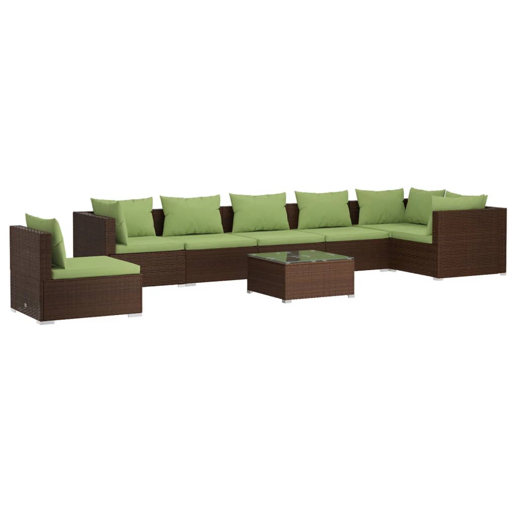 Garden Lounge Set Brown and Green