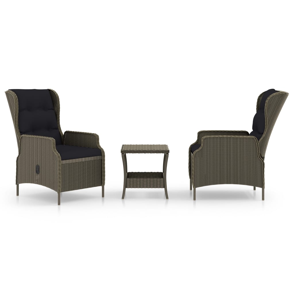Garden Lounge Set Brown, Black