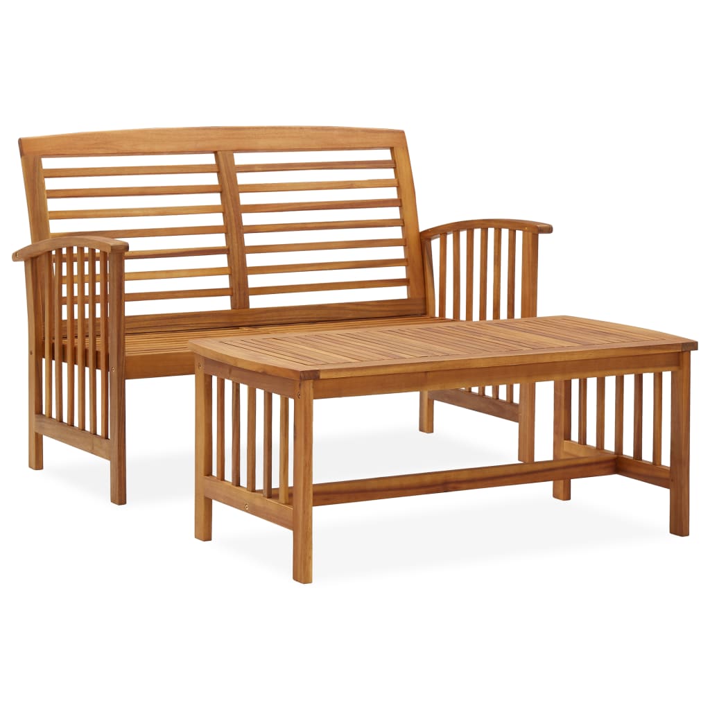 Garden Lounge Set Brown Solid acacia wood Medium Durable