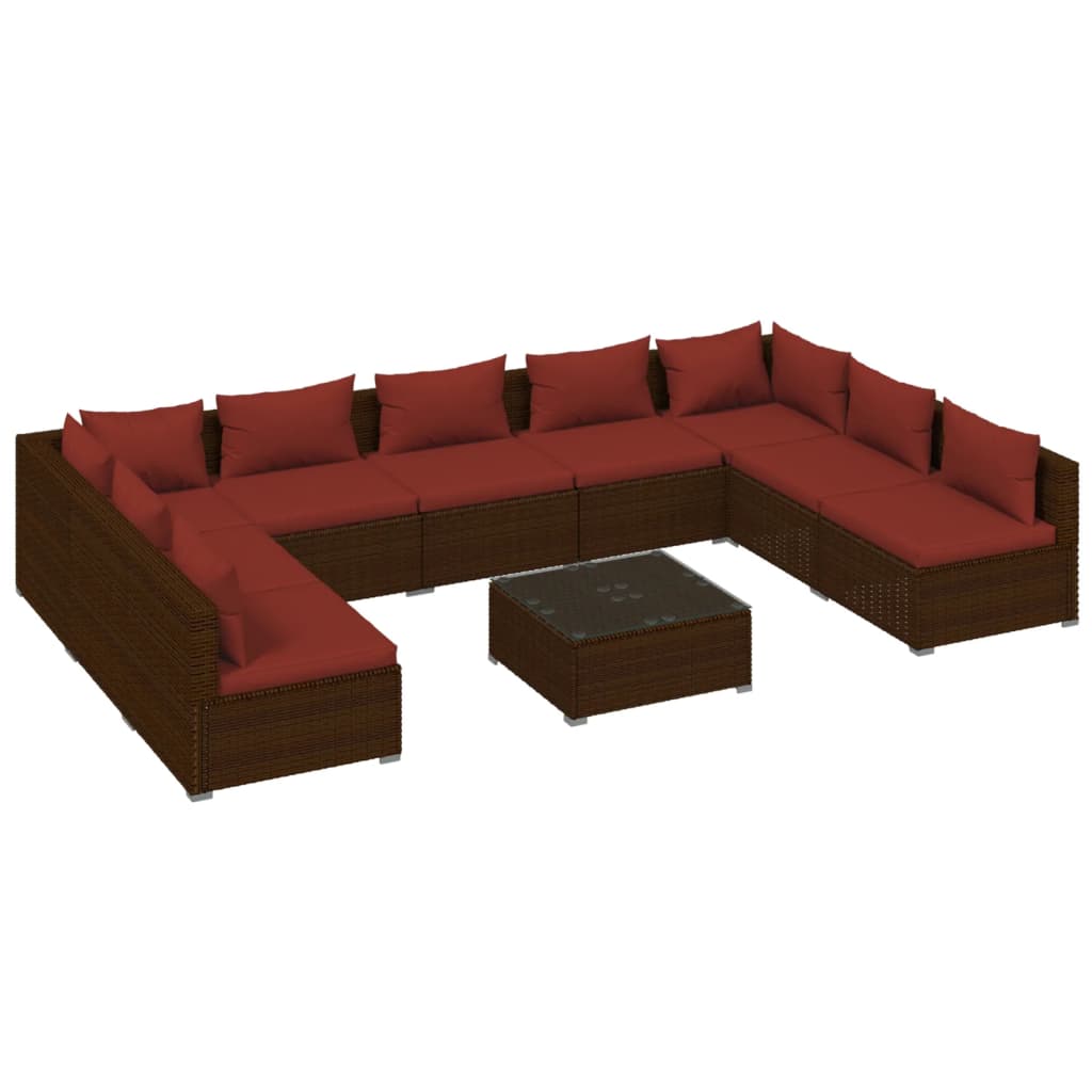 Garden Lounge Set Brown,Cinnamon Red