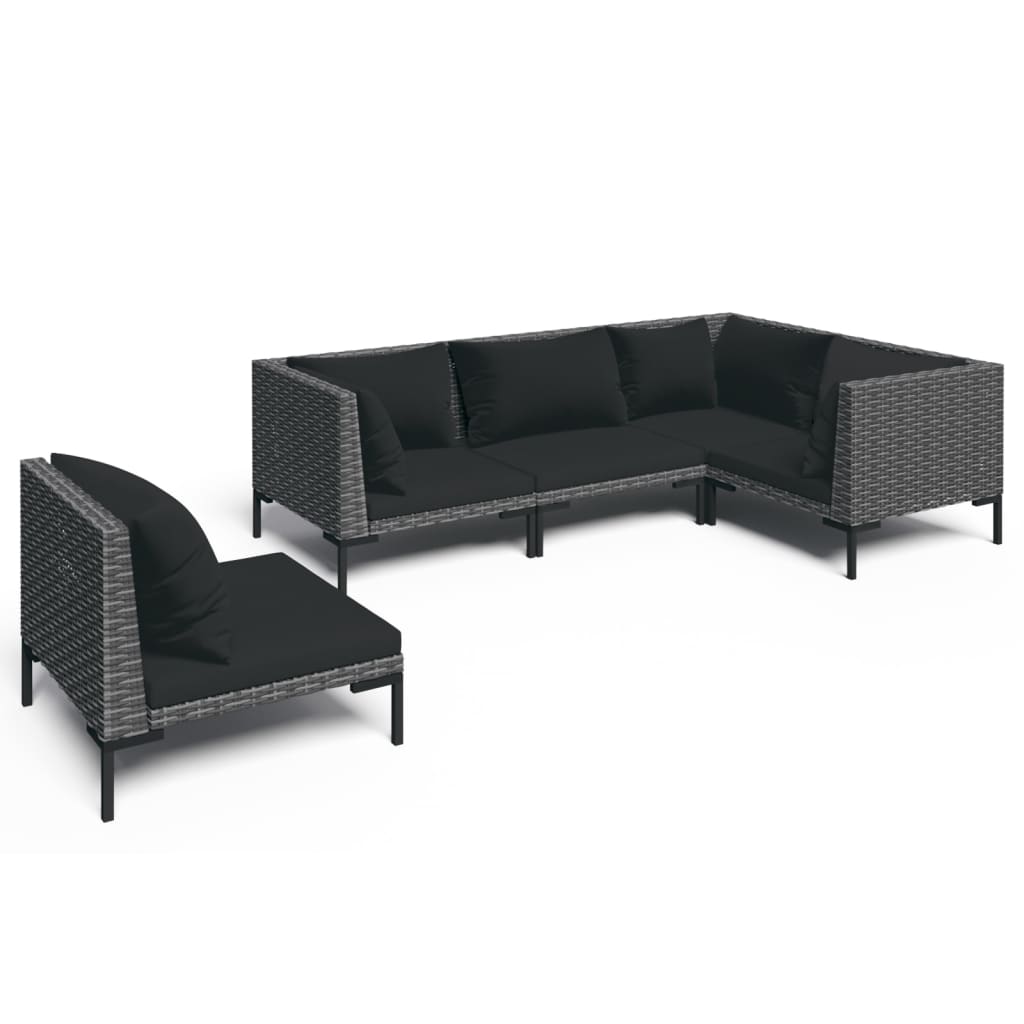 Garden Lounge Set Dark Gray