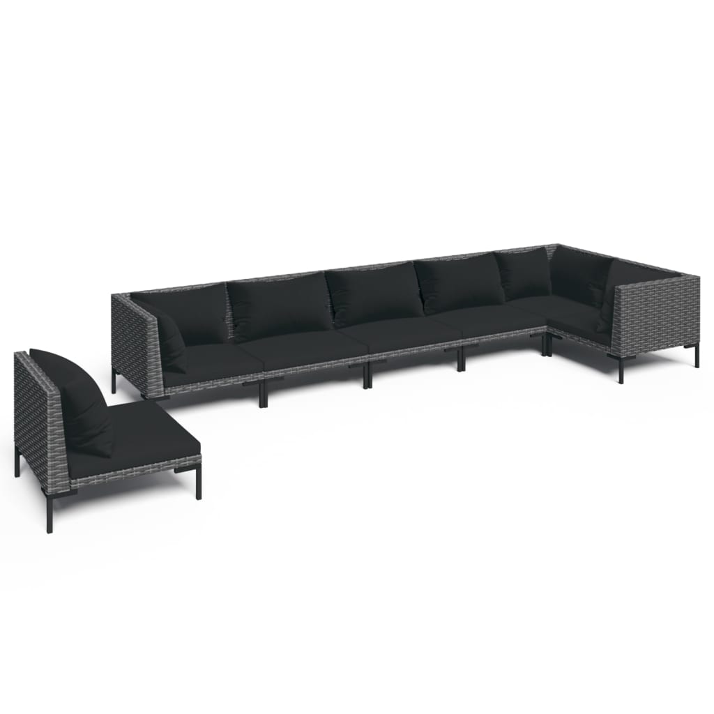 Garden Lounge Set Dark gray