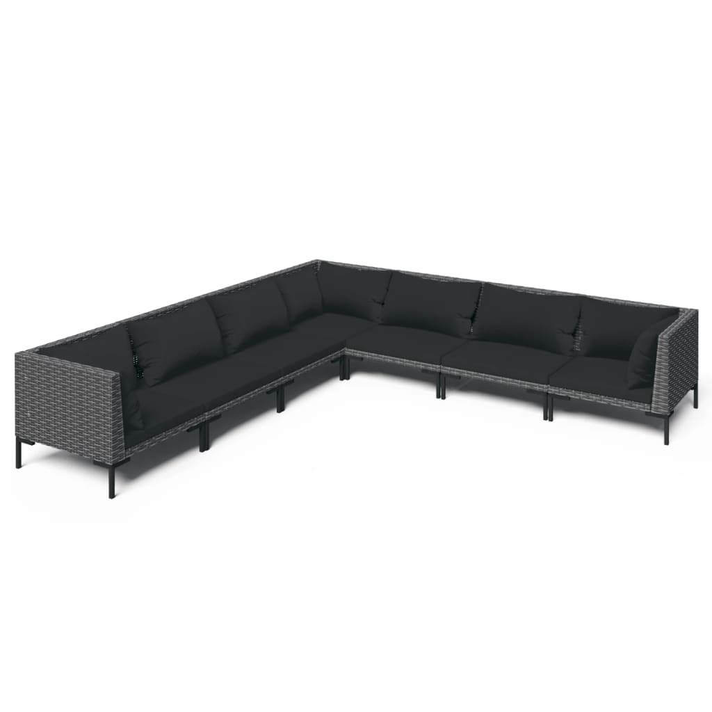 Garden Lounge Set Dark Gray