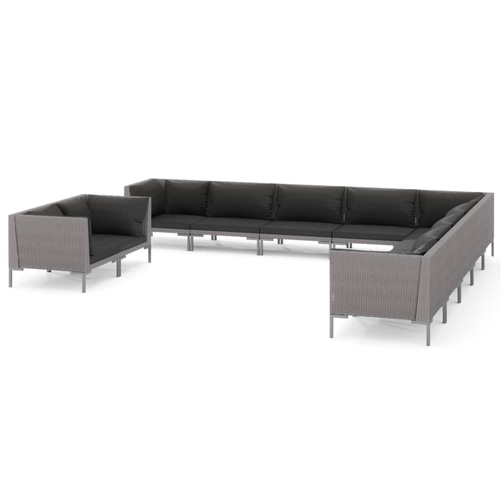Garden Lounge Set Dark Grey