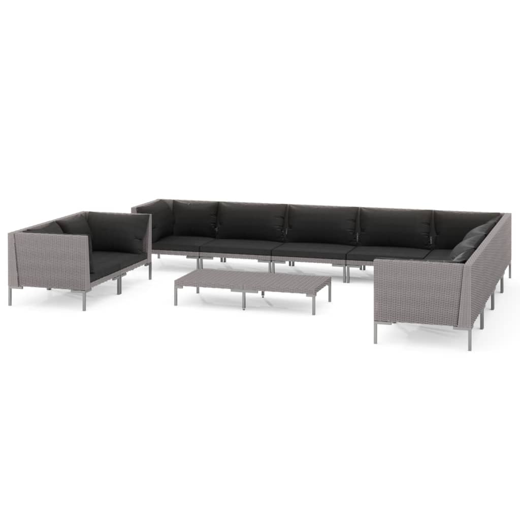 Garden Lounge Set Dark Grey