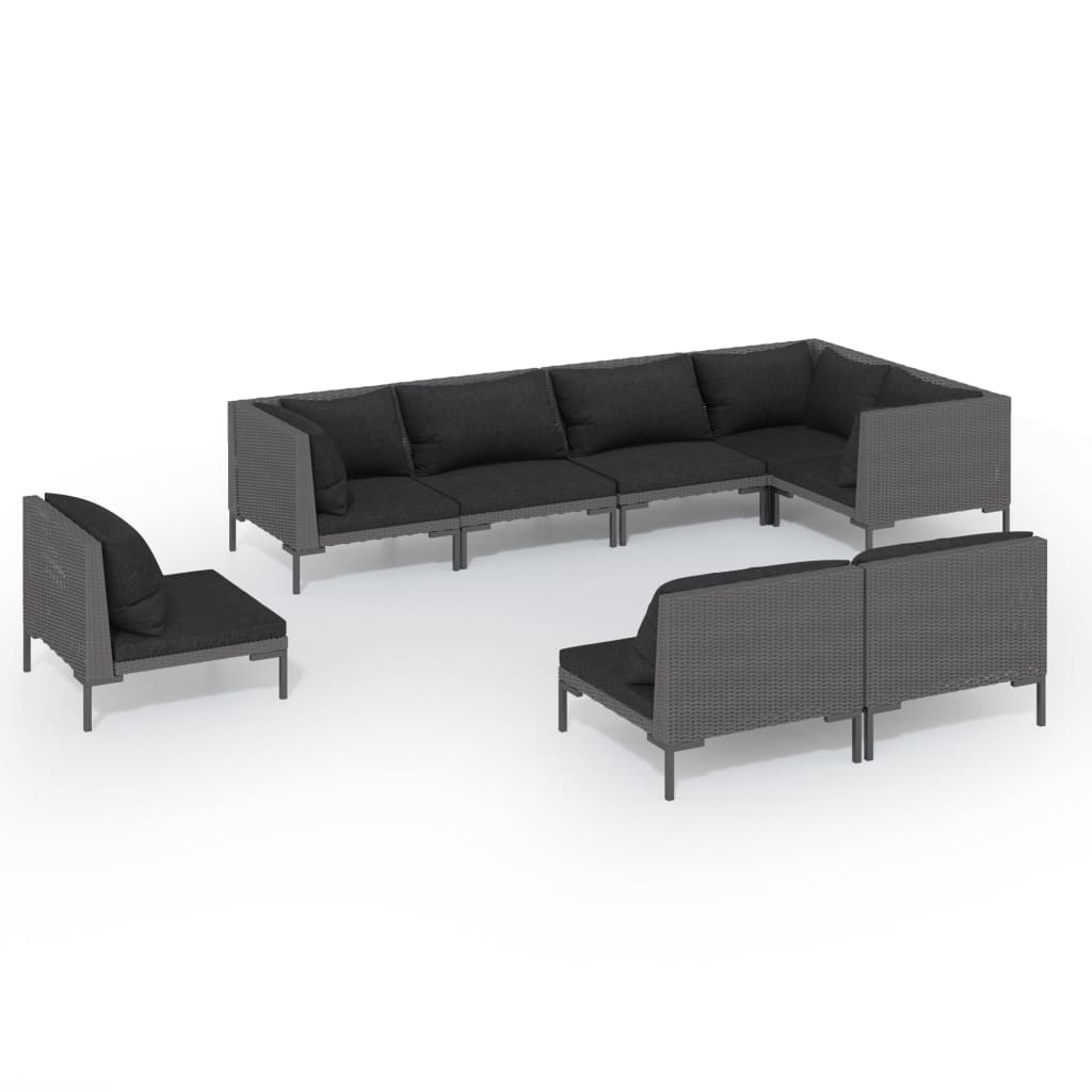 Garden Lounge Set Dark Grey