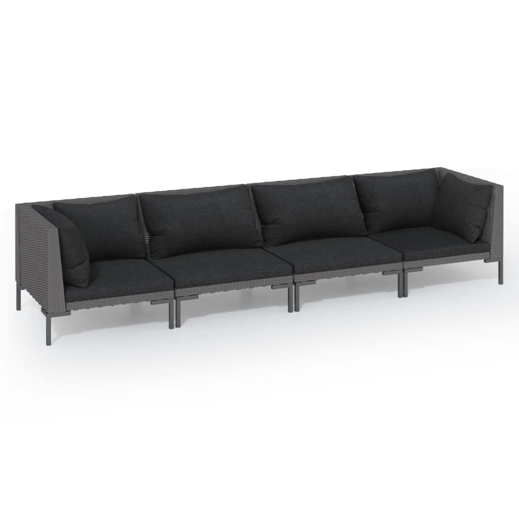 Garden Lounge Set Dark Grey